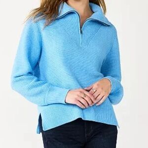 Women's Blue boat neck Sweater 2X